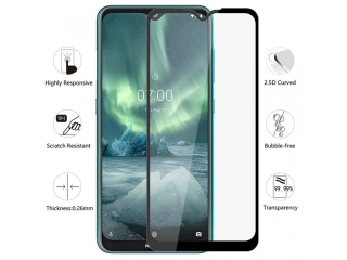 Nokia 6.2 100% Vollbild Panzerglas Schutzfolie 2.5D 9H