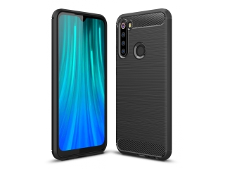 Xiaomi Redmi Note 8 Carbon Gummi Hülle TPU Case schwarz