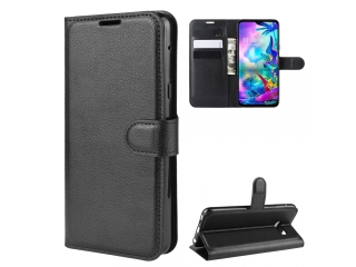 LG G8X ThinQ Lederhülle Portemonnaie Karten Etui schwarz