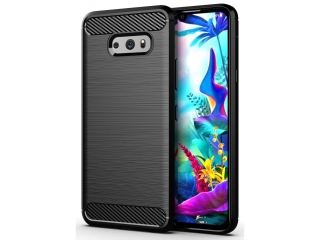 LG G8X ThinQ Carbon Gummi Hülle TPU Case schwarz