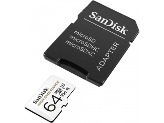 Sandisk microSDXC High Endurance Monitoring 64GB mit SD Adapter