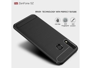 Asus ZenFone 5 / 5Z Carbon Gummi Hülle TPU Case schwarz
