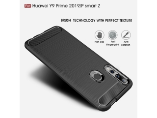 Huawei P Smart Z Carbon Gummi Hülle TPU Case schwarz