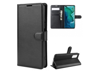 Honor V30 / V30 Pro Lederhülle Portemonnaie Karten Etui schwarz