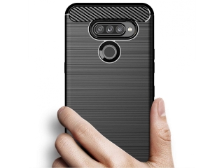 LG K50S Carbon Gummi Hülle TPU Case schwarz