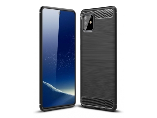 Samsung Galaxy Note10 Lite Carbon Gummi Hülle TPU Case schwarz