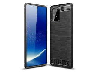 Samsung Galaxy S10 Lite Carbon Gummi Hülle TPU Case schwarz