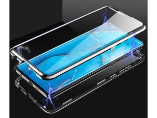 Oppo Reno3 Pro 5G Alu Magnetic Glass Case Panzerglas Vorne & Hinten schwarz