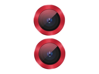 Baseus iPhone 11 Kameraschutz Panzerglas mit Alu Ring rot