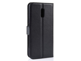 Oppo Reno Lederhülle Portemonnaie Karten Etui schwarz