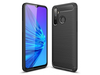 Realme 5 Carbon Gummi Hülle TPU Case schwarz