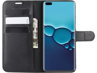 Huawei P40 Lederhülle Portemonnaie Karten Etui schwarz