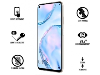 Huawei P40 Lite 100% Vollbild Panzerglas Schutzfolie 2.5D 9H