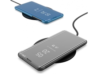 Samsung Galaxy A51 4G Flip Cover Clear View Case transparent rosa