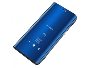 Samsung Galaxy A71 Flip Cover Clear View Case transparent blau