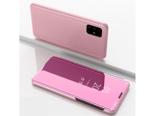 Samsung Galaxy A71 Flip Cover Clear View Case transparent rosa
