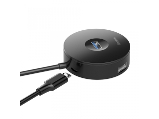 Baseus 4-Port USB 3.0 / 2.0 Hub mit integriertem kurzen USB 3.0 Kabel