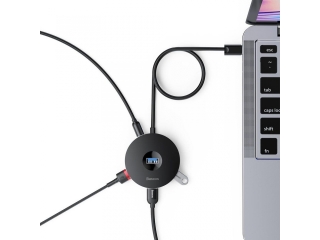 Baseus 4-Port USB 3.0 OTG Hub mit USB-A / USB-C Adapter 1m Kabel