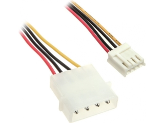 Molex 4-Pin auf Floppy 4-Pin Stromkabel 20 cm Adapter für PC Netzteil