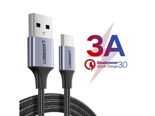 UGREEN USB-C Ladekabel QC3.0 Fast Charging 1 Meter Nylon schwarz