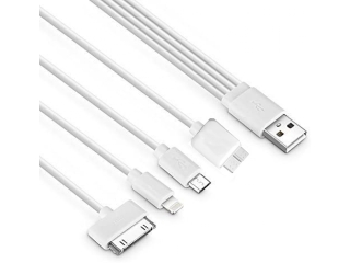 5-in-1 Lightning MicroUSB 30-Pin Dock Samsung Note Tablet Ladekabel