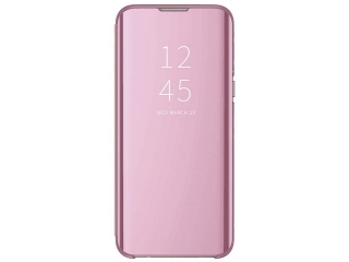 Xiaomi Mi 9 Flip Cover Clear View Case transparent rosa