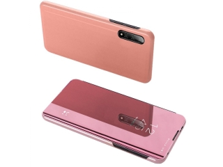 Xiaomi Mi 10 Pro Flip Cover Clear View Case transparent rosa