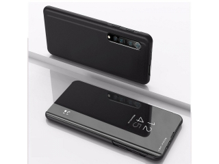 Xiaomi Mi 10 Pro Flip Cover Clear View Case transparent schwarz