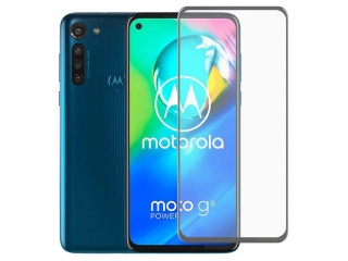 Motorola Moto G8 Power 100% Vollbild Panzerglas Schutzfolie 2.5D 9H