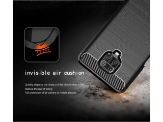 Xiaomi Redmi Note 9 Pro Carbon Gummi Hülle TPU Case schwarz