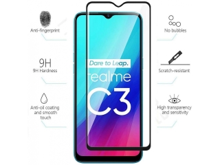 Realme C3 100% Vollbild Panzerglas Schutzfolie 2.5D 9H
