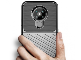 Nokia 5.3 SpaceCase Stripes Impact-Resistant Hülle schwarz