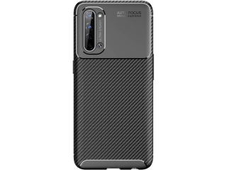 Oppo Find X2 Lite Carbon Design Hülle TPU Case flexibel blau