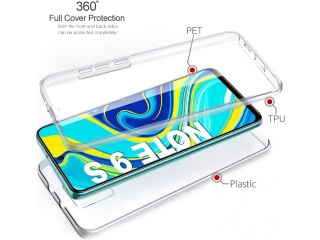 Xiaomi Redmi Note 9S Touch Case 360 Grad Rundumschutz transparent