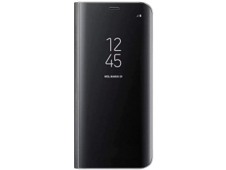 LG V60 ThinQ 5G Flip Cover Clear View Case transparent schwarz