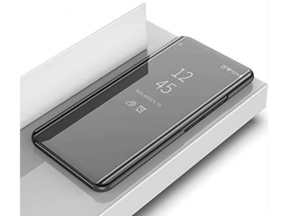 LG K61 Flip Cover Clear View Case transparent schwarz