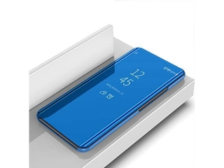 LG K61 Flip Cover Clear View Case transparent blau