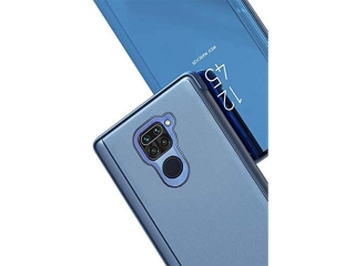 Xiaomi Redmi Note 9 Flip Cover Clear View Case transparent schwarz