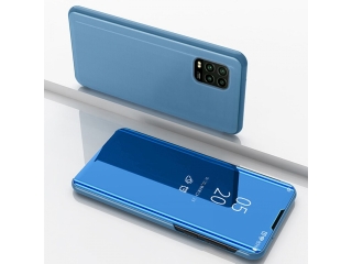 Xiaomi Mi 10 Lite Flip Cover Clear View Case transparent blau