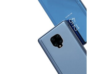 Xiaomi Poco F2 Pro Flip Cover Clear View Case transparent blau