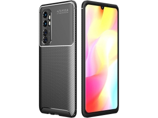 Xiaomi Mi Note 10 Lite Carbon Design Hülle TPU Case flexibel schwarz