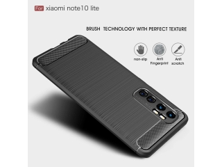 Xiaomi Mi Note 10 Lite Carbon Gummi Hülle TPU Case schwarz