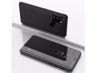 Samsung Galaxy A21s Flip Cover Clear View Case transparent schwarz