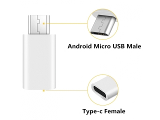 USB-C auf Micro-USB Adapter Konverter - Weiss