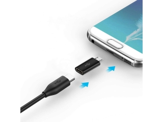 USB-C auf Micro-USB Adapter Konverter - Schwarz