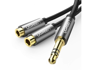 UGREEN Kopfhörer Y Splitter Kabel 3.5 mm Klinken Stecker - grau