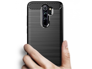 Xiaomi Redmi 9 Carbon Gummi Hülle TPU Case schwarz