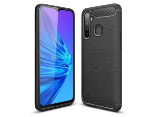 Realme C3 Carbon Gummi Hülle TPU Case schwarz