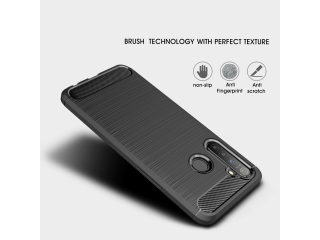 Realme C3 Carbon Gummi Hülle TPU Case schwarz