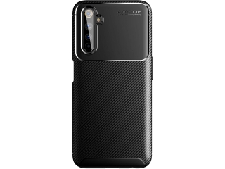 Realme 6 Pro Carbon Design Hülle TPU Case flexibel schwarz